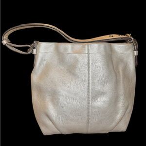 Coach Duffle bag metallic silver